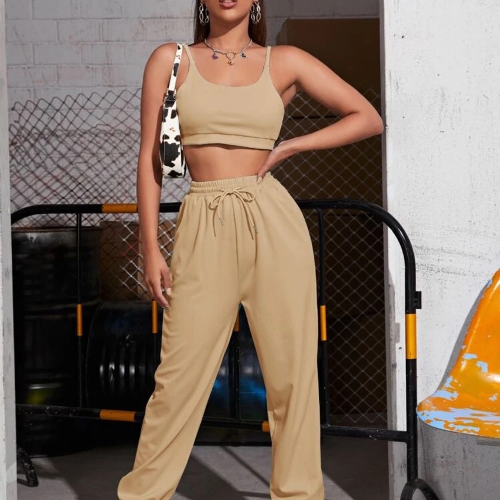 Crop top and joggers set